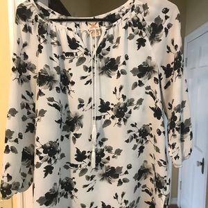 Black floral number